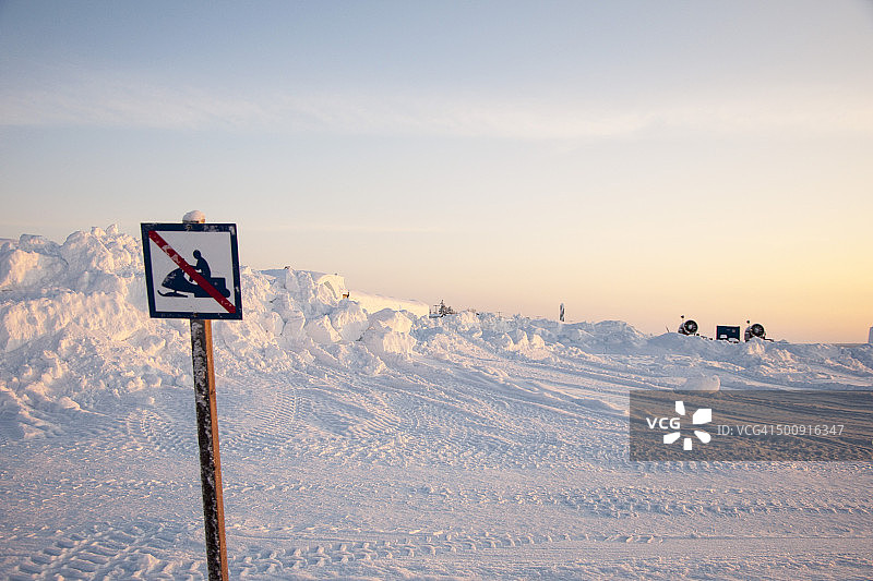 禁止雪地摩托车图片素材