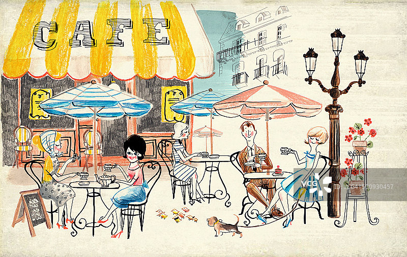 巴黎咖啡馆图片素材