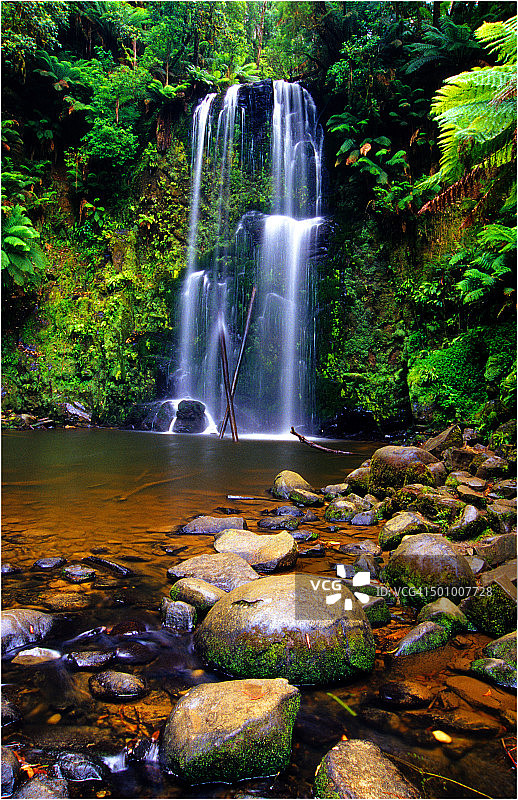 维多利亚奥特威山脉的比彻姆瀑布图片素材