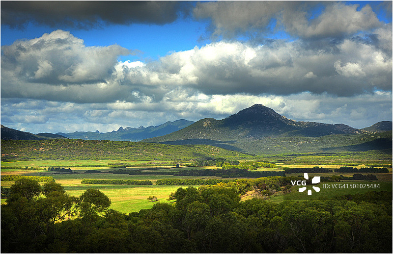 塔斯马尼亚，弗林德斯岛，达令山脉，巴斯海峡图片素材