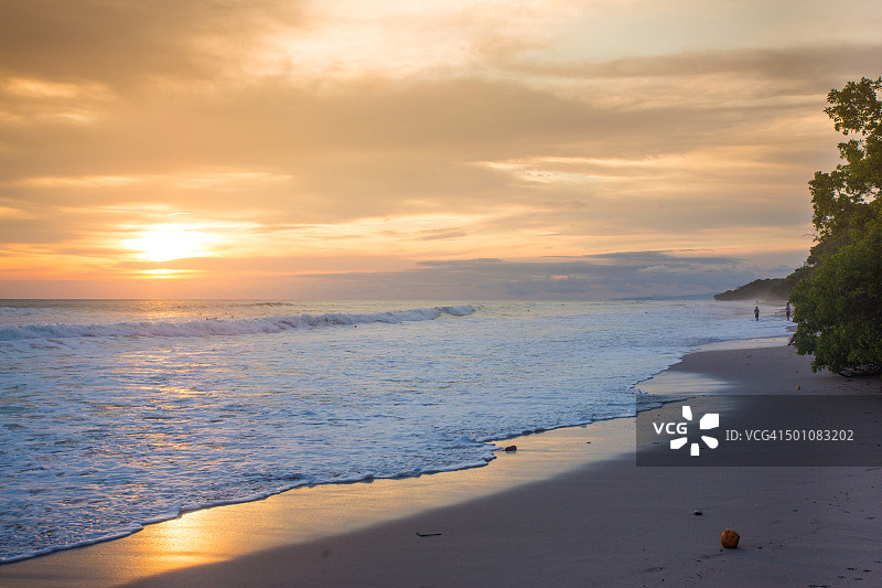 哥斯达黎加海滩日落图片素材