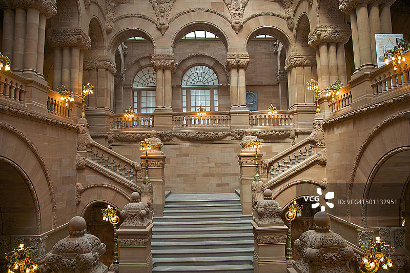 纽约州议会大厦的精致装饰图片素材