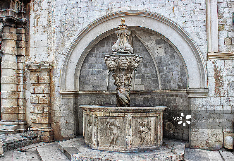 杜布罗夫尼克的小奥诺弗里奥喷泉图片素材