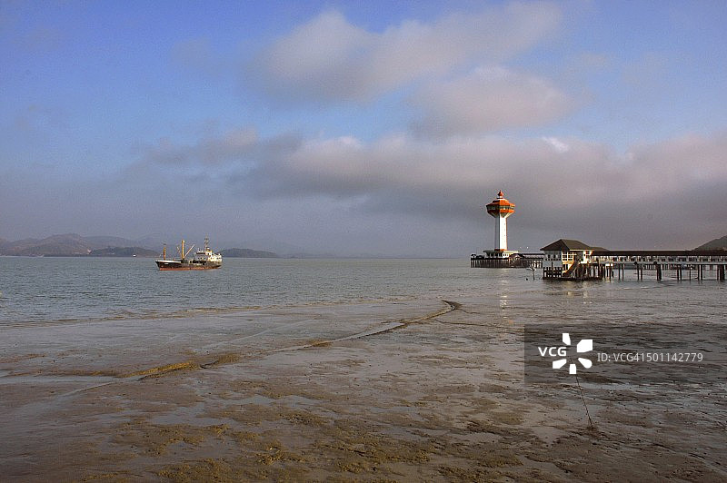 维多利亚角-拉廊的安达曼俱乐部码头图片素材