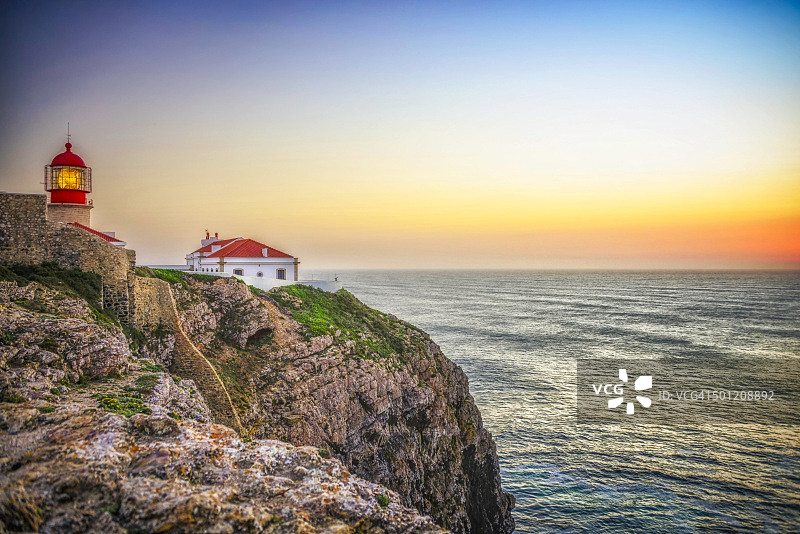 日落时分的圣维森特角图片素材