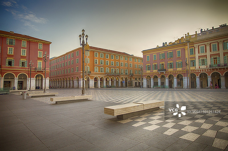 法国普罗旺斯尼斯马塞纳广场图片素材