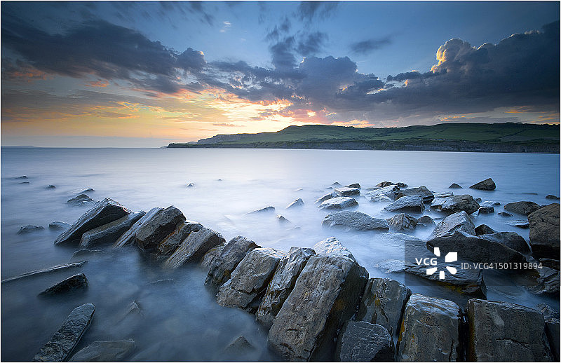 克拉韦尔码头，金默里奇湾，多塞特郡，英国图片素材