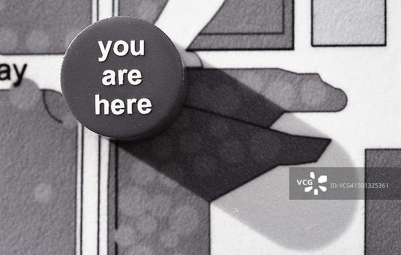 地图上的“您在这里”标记图片素材