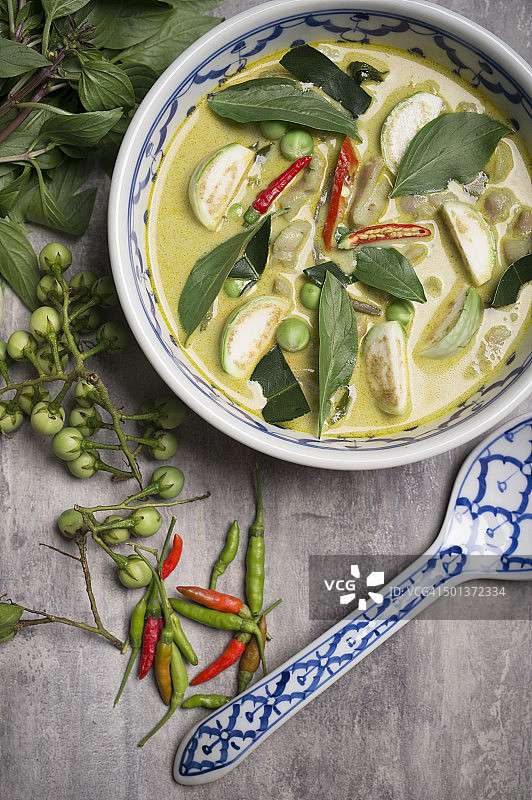 泰式绿咖喱图片素材