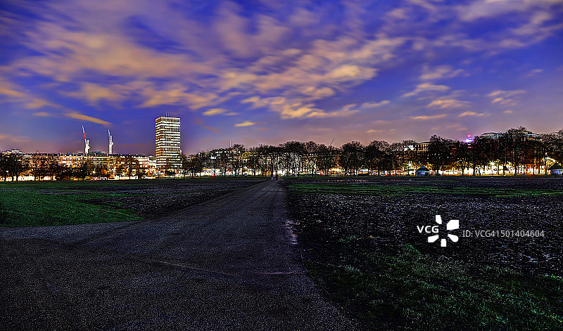 夜晚的海德公园图片素材