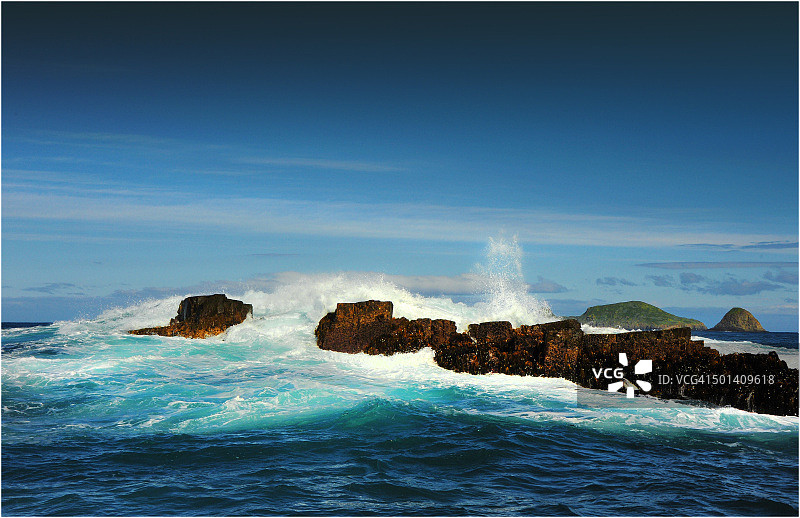 澳大利亚塔斯马尼亚州南部布鲁尼岛海岸线图片素材