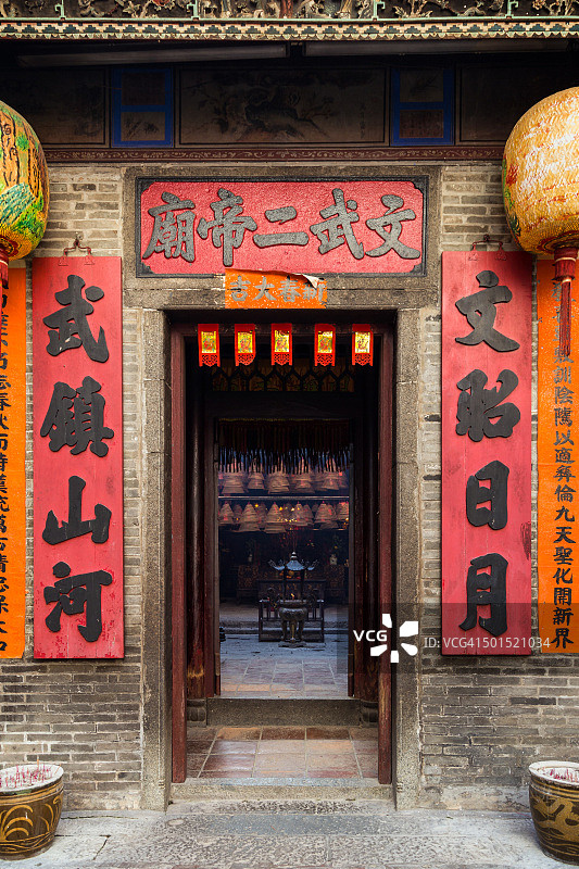中国香港大埔文武庙入口图片素材