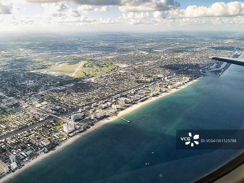 庞帕诺比奇机场航拍，佛罗里达图片素材
