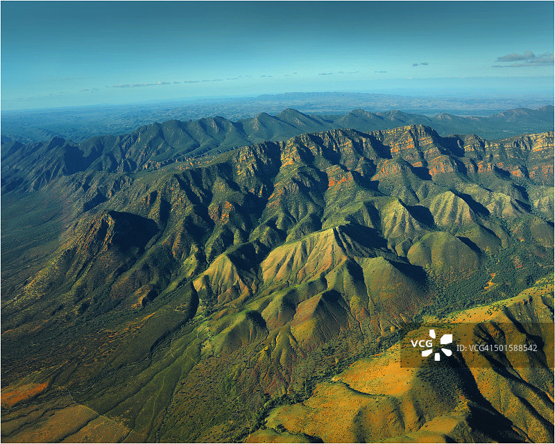 弗林德斯山脉威尔佩纳 pound 空中俯瞰，南澳大利亚图片素材