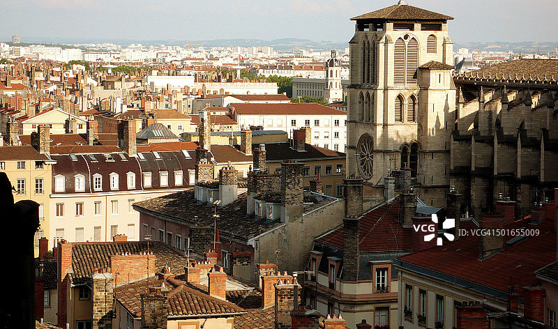 里昂天际线图片素材