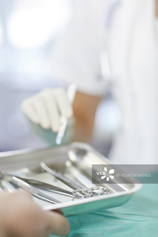 整容手术器械特写图片素材