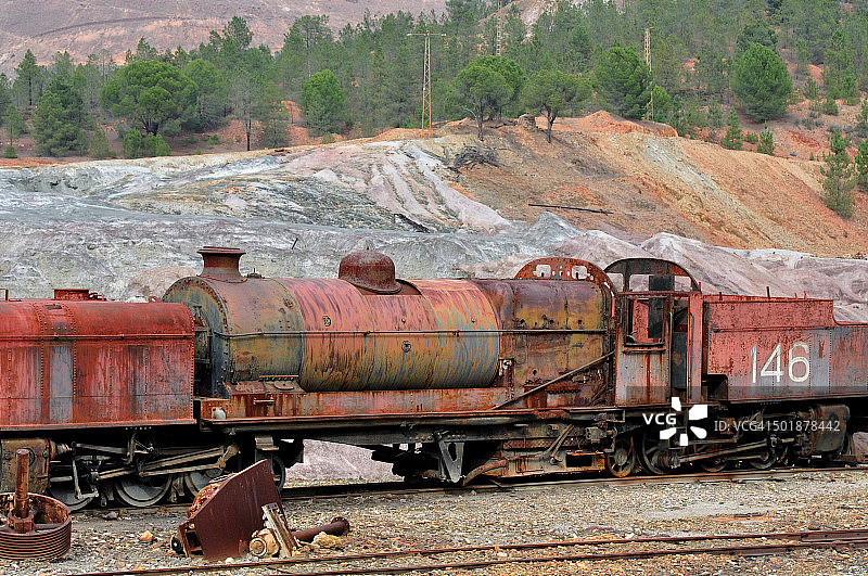 力拓矿区的火车图片素材