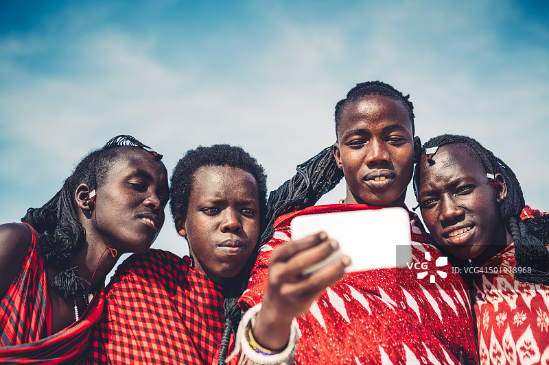 马赛人自拍图片素材