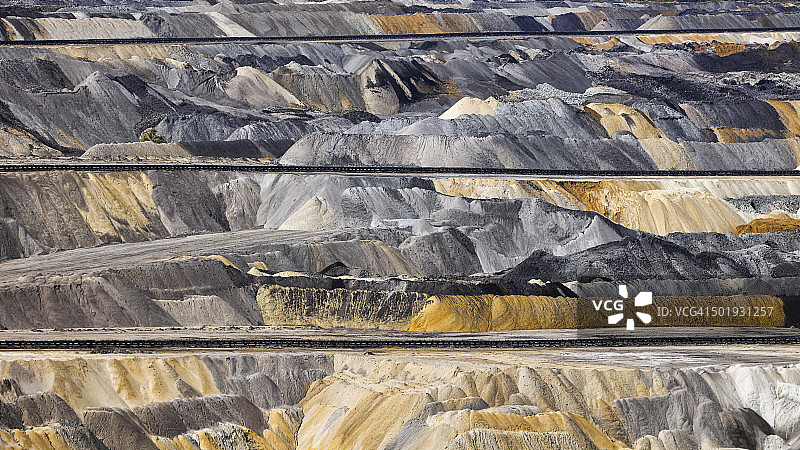 德国北莱茵-威斯特法伦州因登露天矿：覆盖层图片素材