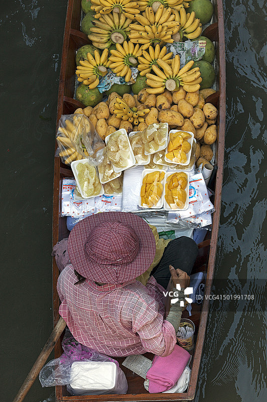 泰国丹嫩沙多水上市场图片素材