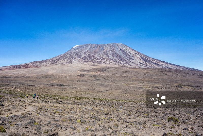 乞力马扎罗山的基博峰图片素材