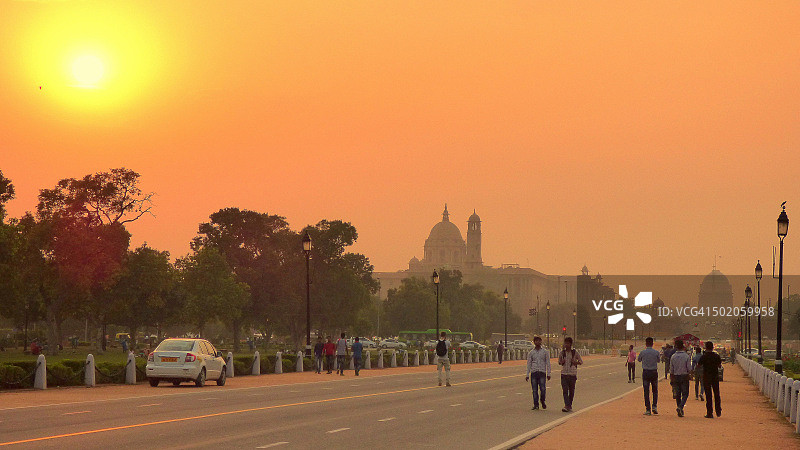德里的日落图片素材