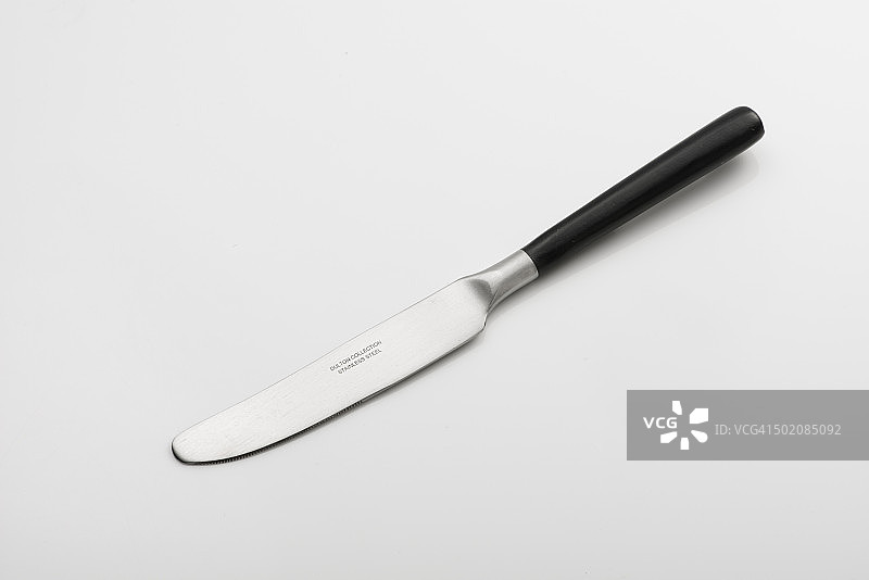 干净的不锈钢刀特写图片素材