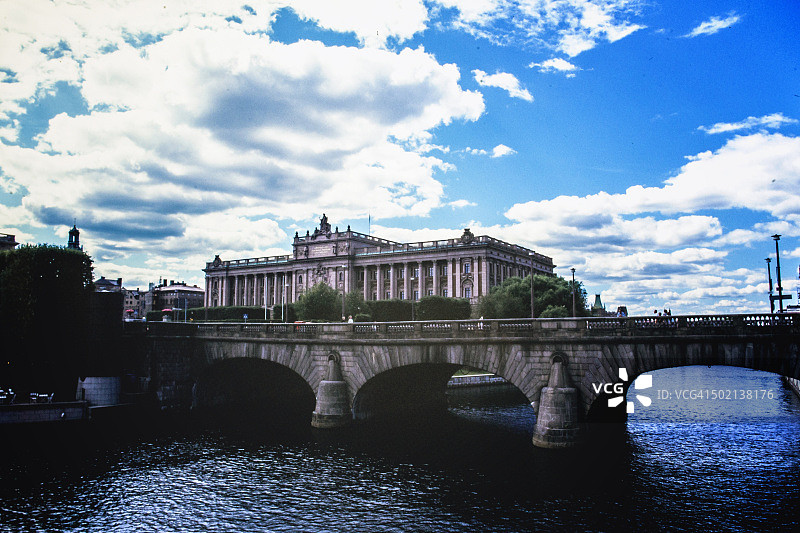 诺尔布罗桥和瑞典议会图片素材