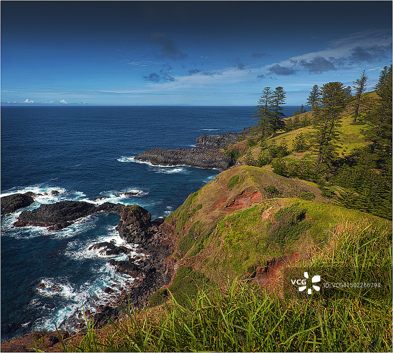 诺福克岛布莱克本角海岸线图片素材
