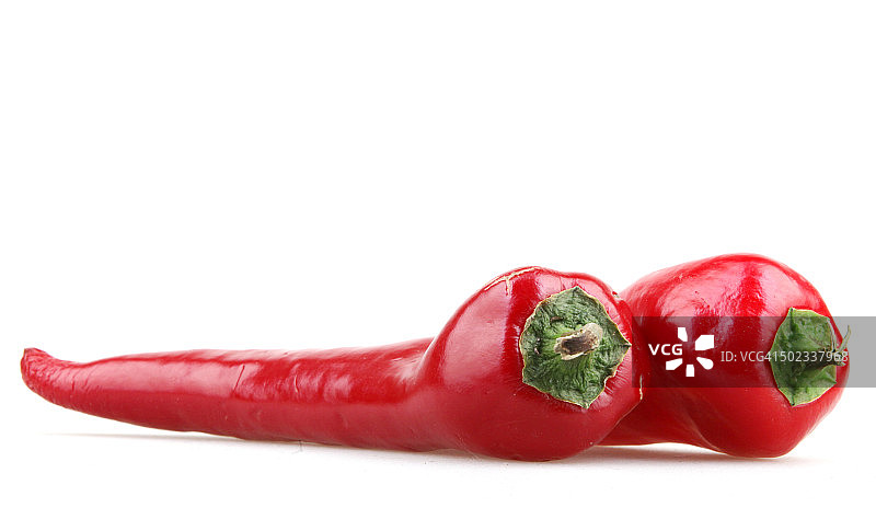 白色背景上的红辣椒图片素材