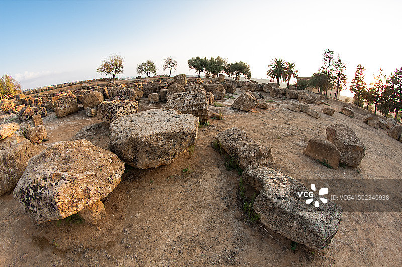 卡斯托尔和波吕克斯神庙遗址图片素材