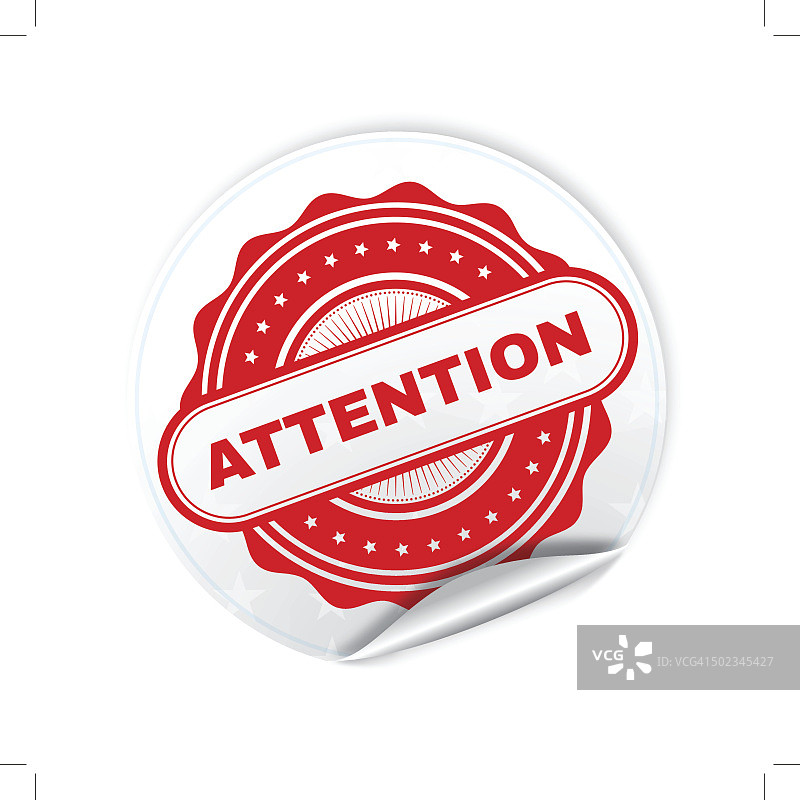 注意贴纸图片素材