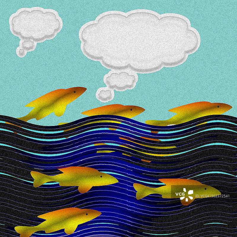 飞鱼创意抽象设计图片素材