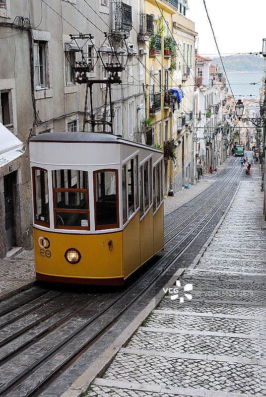 里斯本的缆索铁路图片素材