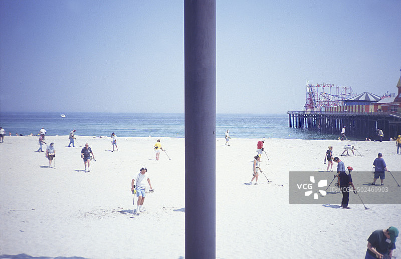 许多金属探测者图片素材