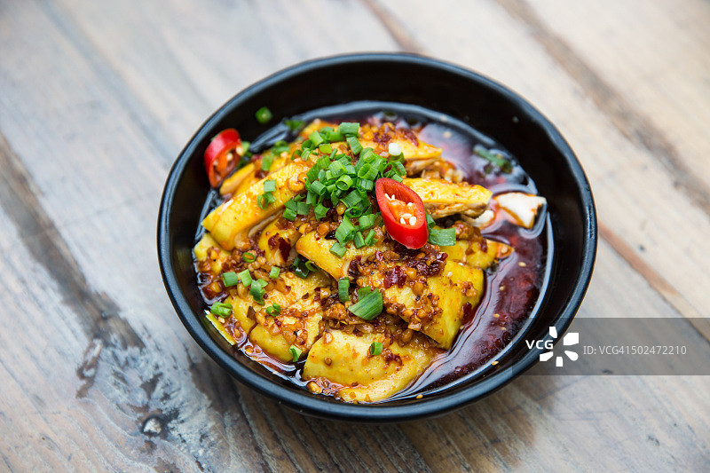 令人垂涎的口水鸡特写图片素材