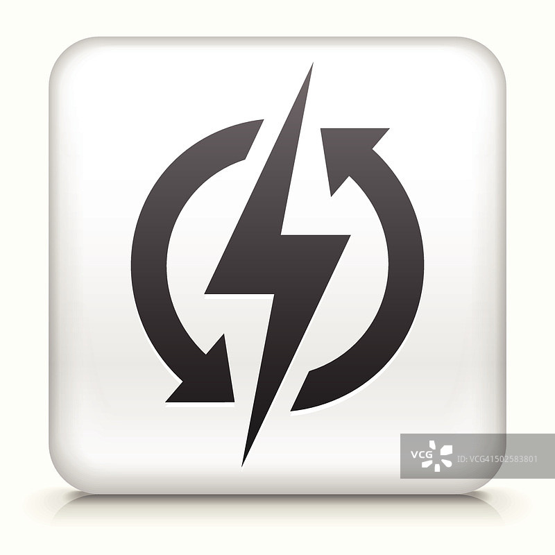 带闪电免版税矢量图的方形按钮图片素材