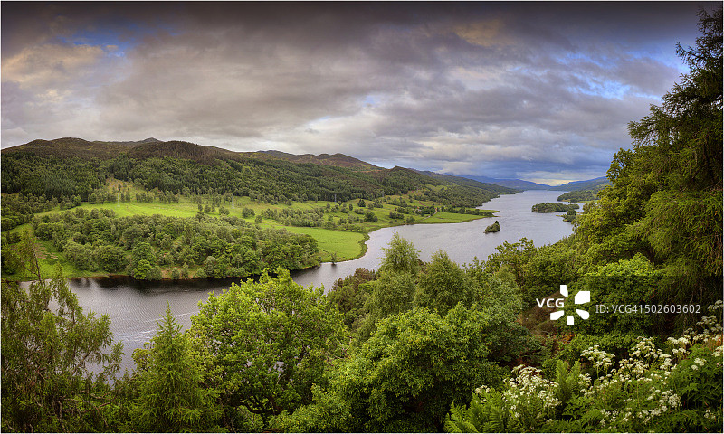 苏格兰洛克图梅尔的皇后观景点图片素材