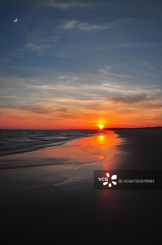 阿尔加维海滩日落图片素材