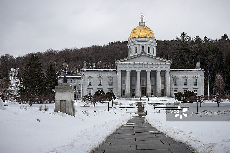 蒙彼利埃的佛蒙特州议会大厦图片素材