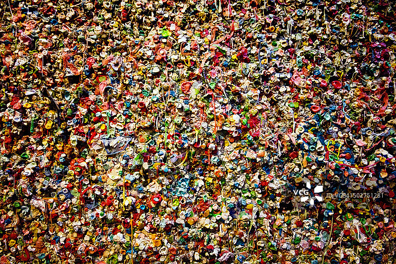 西雅图口香糖墙图片素材