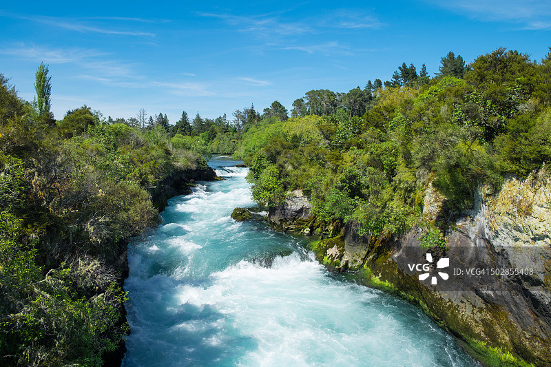 克伦威尔秋季卡瓦劳河风光图片素材