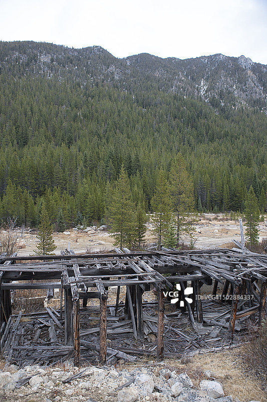 鬼镇栈桥遗址图片素材