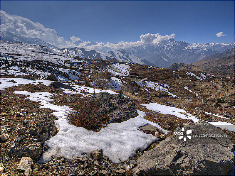 尼泊尔木斯塘卡格贝尼的场景图片素材
