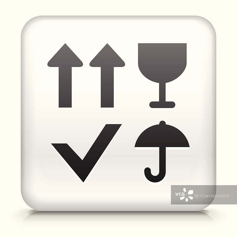 带有移动盒子的方形按钮免版税矢量艺术合集图片素材