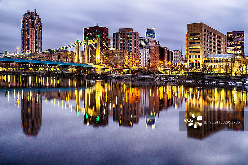明尼阿波利斯夜景图片素材