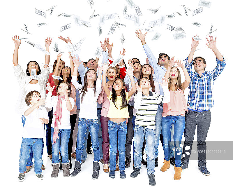 人们抢钱图片素材