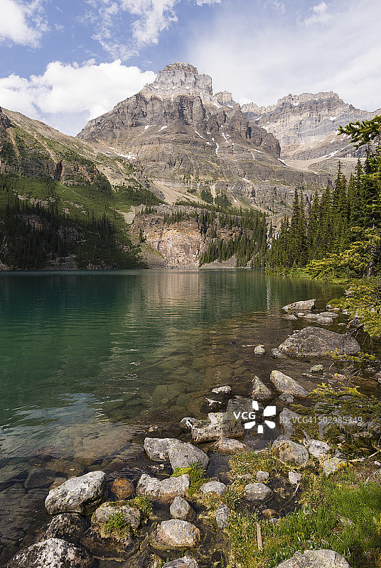 欧哈拉湖与休伯峰图片素材