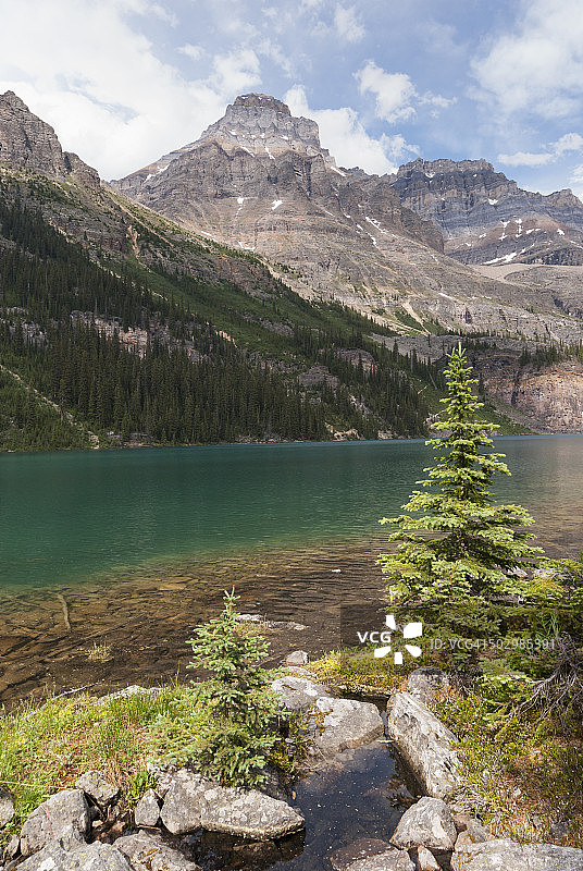 欧哈拉湖与休伯峰图片素材