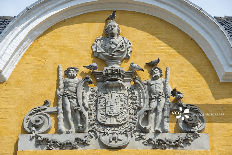 奥尔堡老市政厅外观细节图片素材